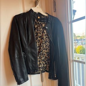 Black leather jacket